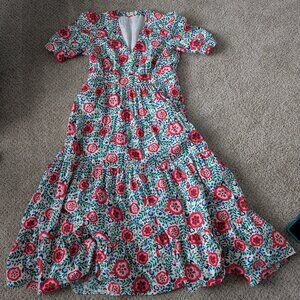 NWOT Boden Bella Puff Sleeve Maxi Dress, size 16-18